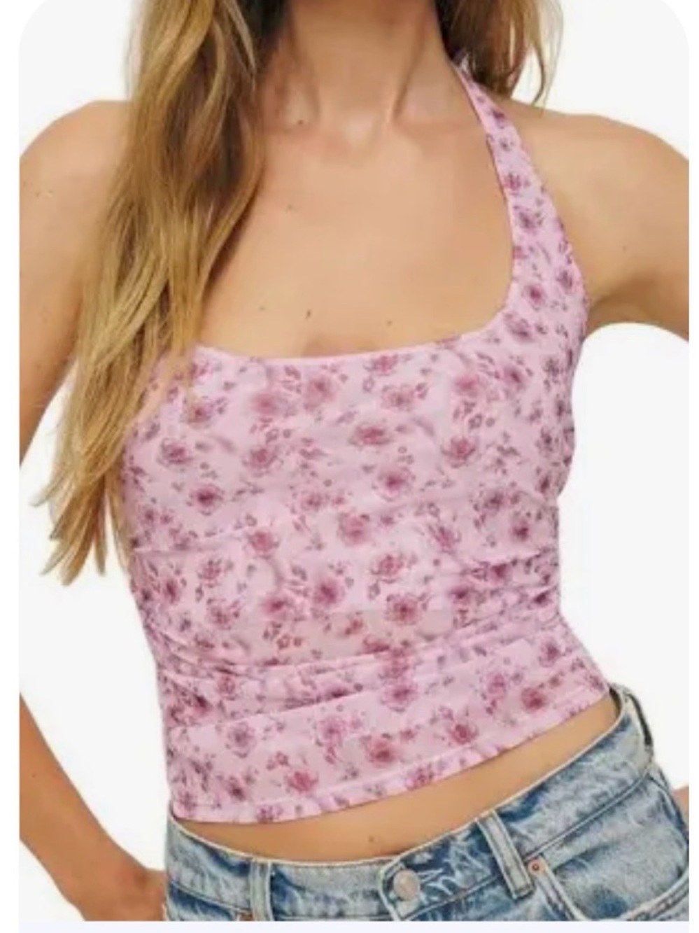 Reformation Floral Halter Top